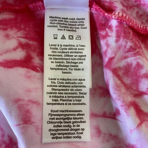 DKNY Sport Tie-Dyed Sweatshirt, NWT $69 Pink White Long Sleeves Women's Size 3X - Picture 9 of 10